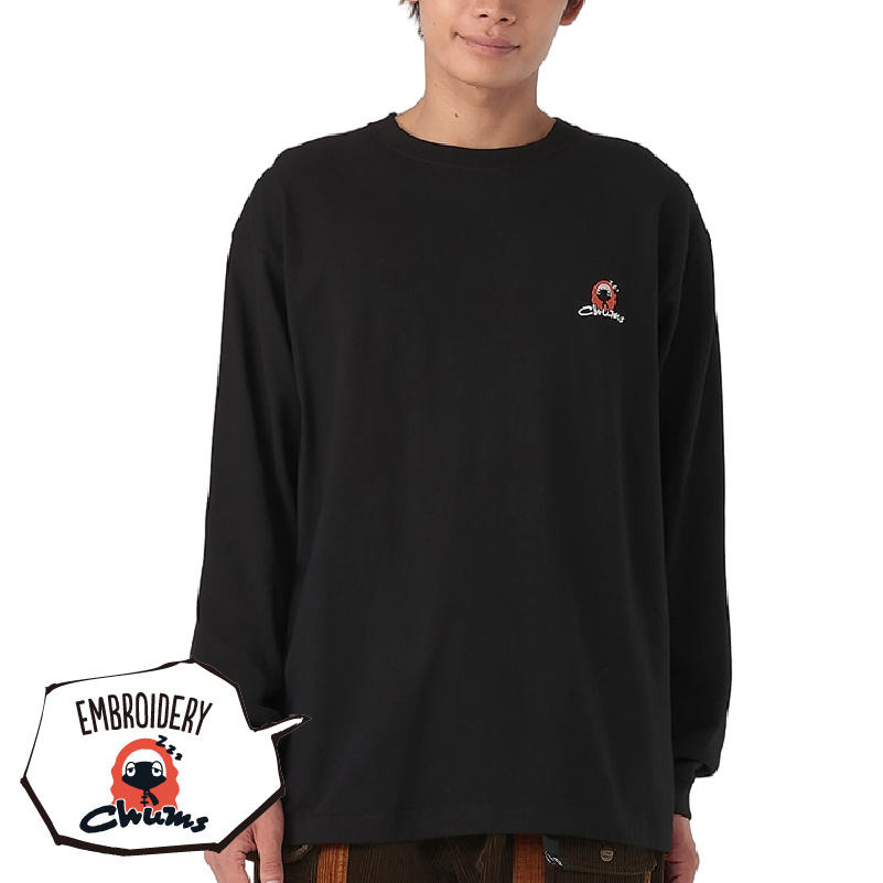 CHUMS EMBROIDERY BRUSHED L_S T-SHIRT (OVERSIZED)